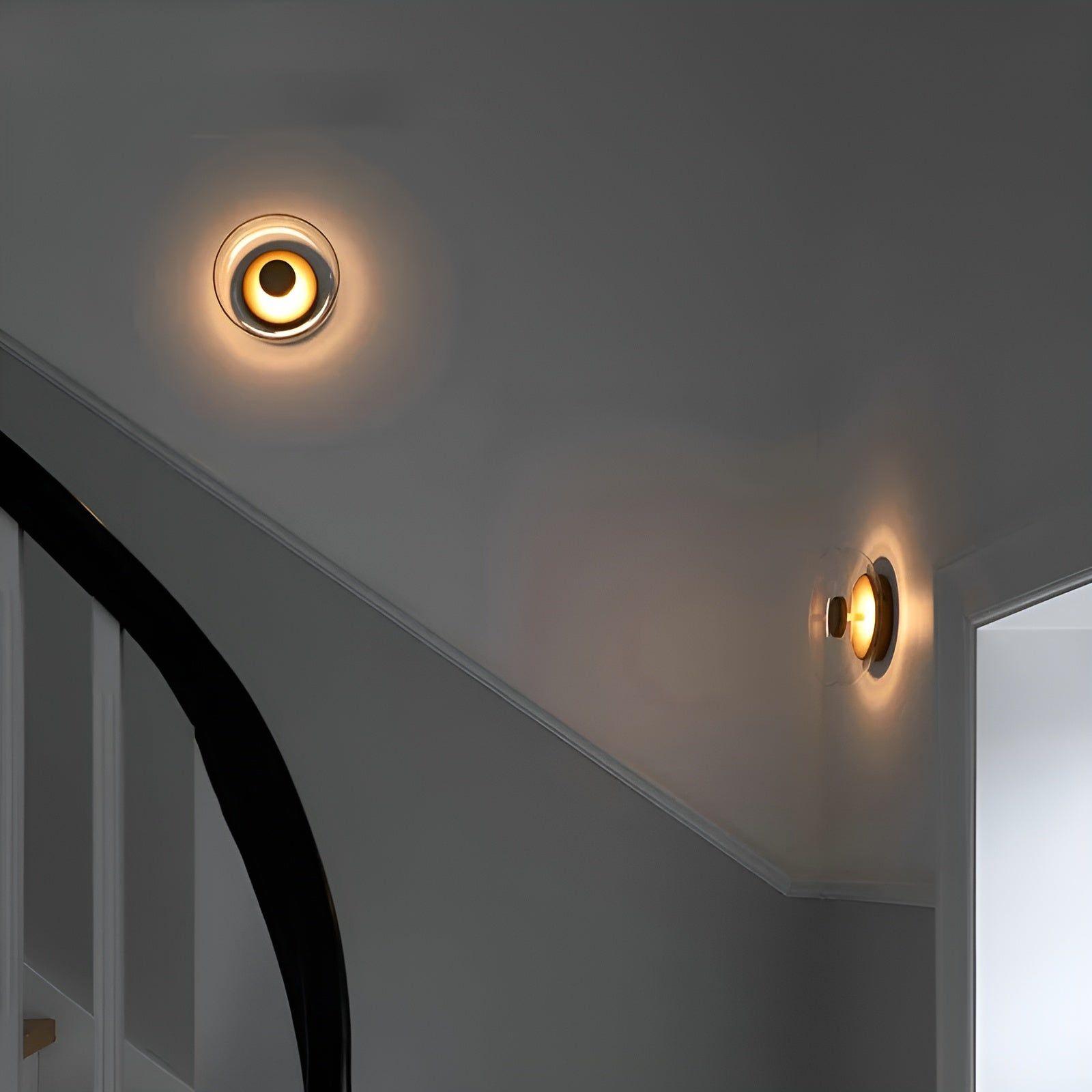 LED-vägglampa i glas – Nordisk design med varmt ljus | Idealisk för hall och vardagsrum