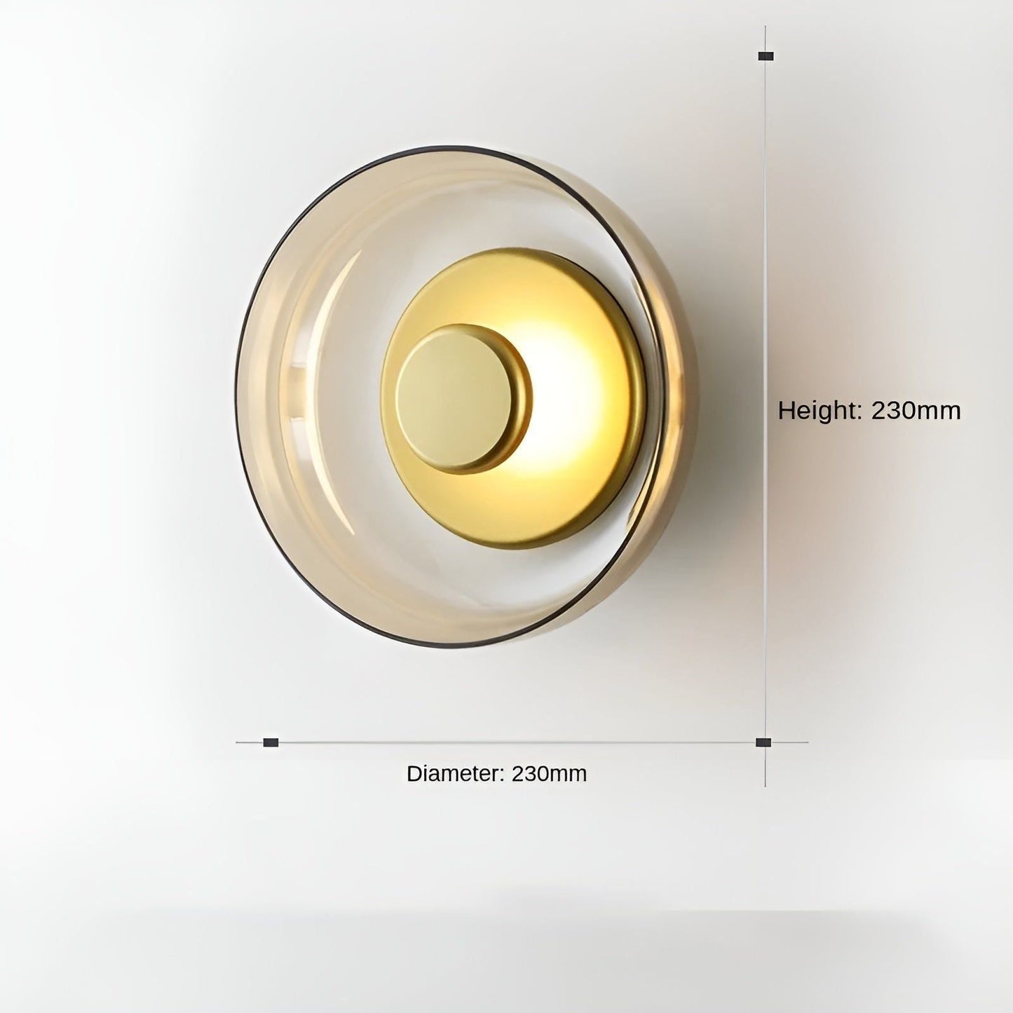LED-vägglampa i glas – Nordisk design med varmt ljus | Idealisk för hall och vardagsrum