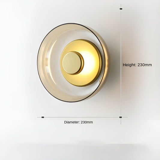 LED-vägglampa i glas – Nordisk design med varmt ljus | Idealisk för hall och vardagsrum