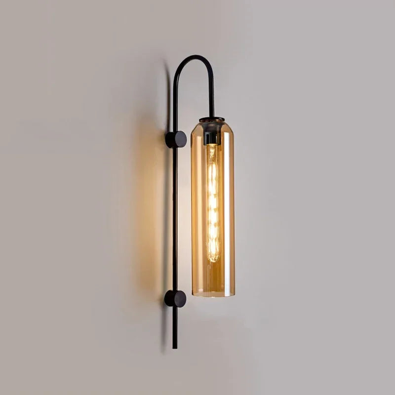 GlassGlow - Modern LED Vägglampa av Glas