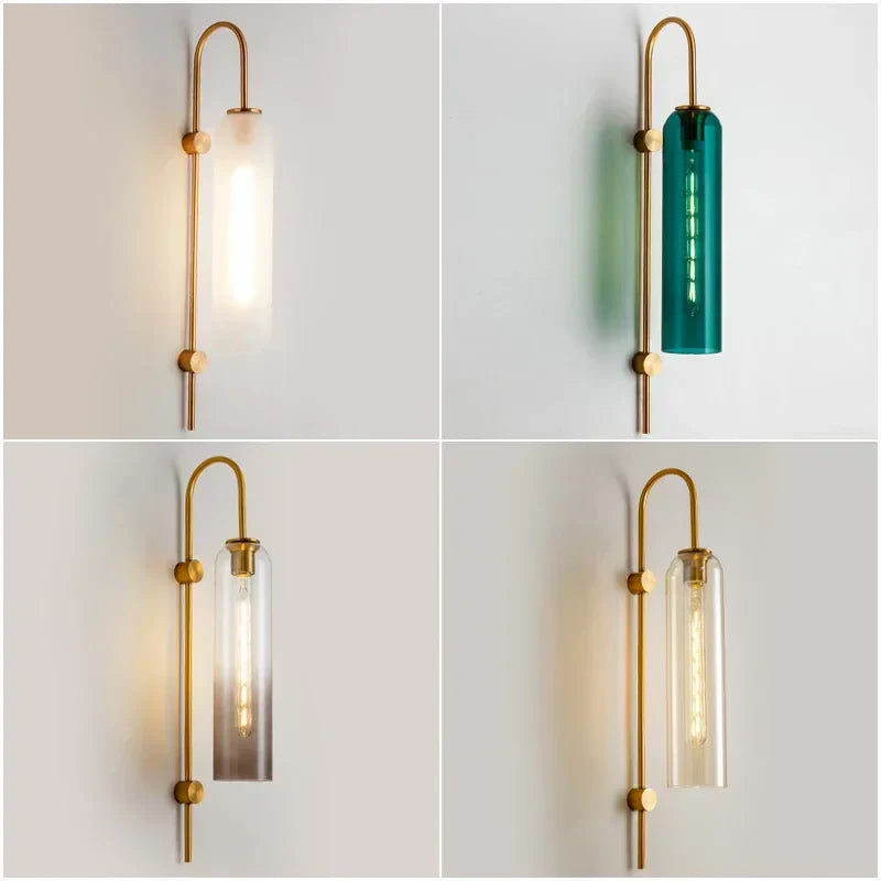 GlassGlow - Modern LED Vägglampa av Glas