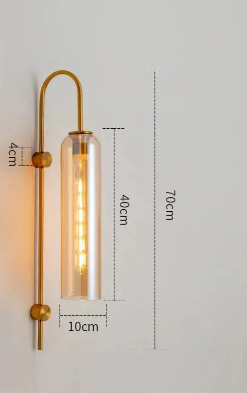 GlassGlow - Modern LED Vägglampa av Glas