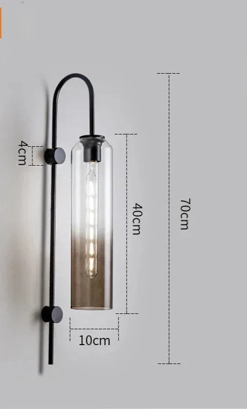GlassGlow - Modern LED Vägglampa av Glas