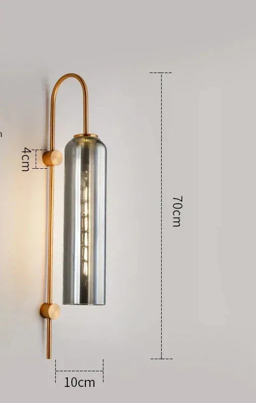 GlassGlow - Modern LED Vägglampa av Glas