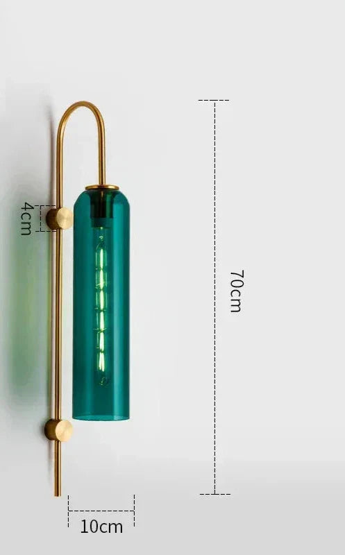 GlassGlow - Modern LED Vägglampa av Glas