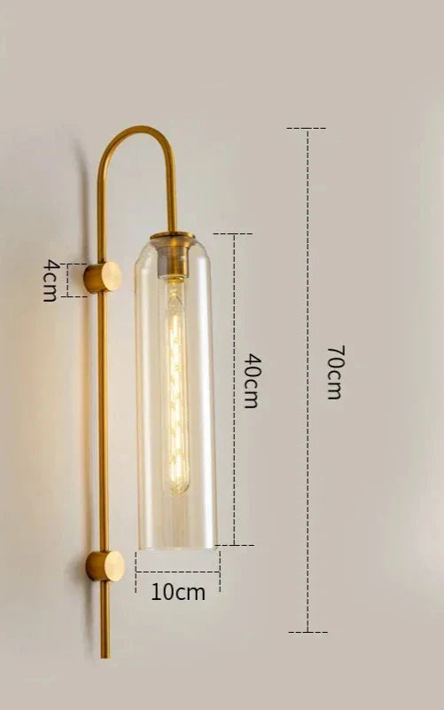 GlassGlow - Modern LED Vägglampa av Glas