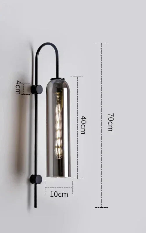 GlassGlow - Modern LED Vägglampa av Glas