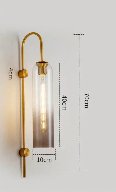 GlassGlow - Modern LED Vägglampa av Glas