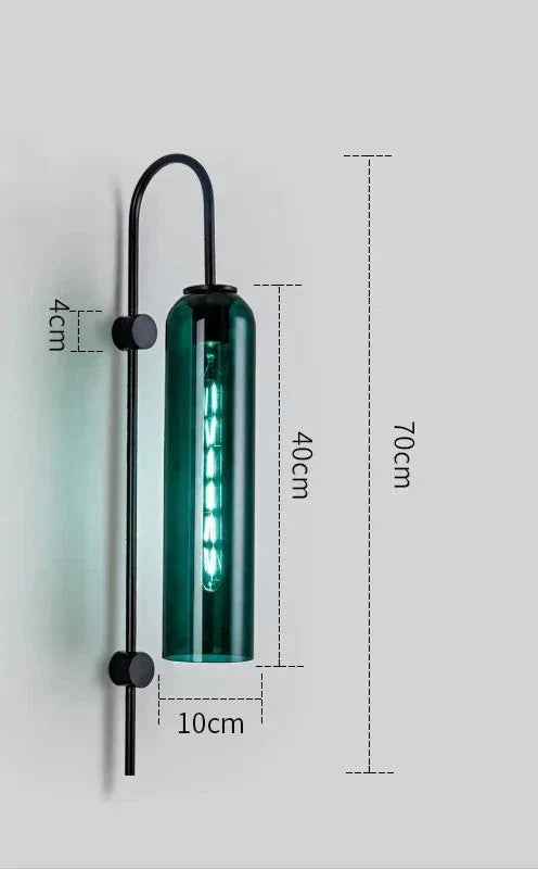 GlassGlow - Modern LED Vägglampa av Glas