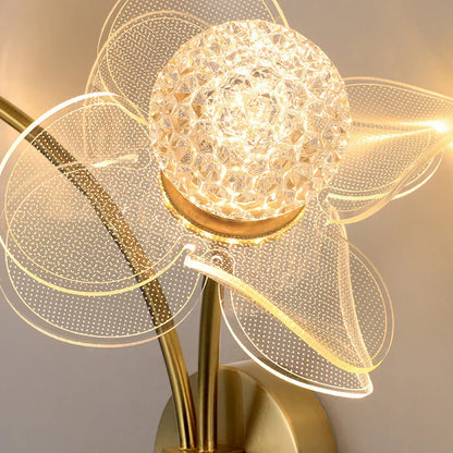 BloomGlow - Modern Blom Vägglampa med LED Belysning