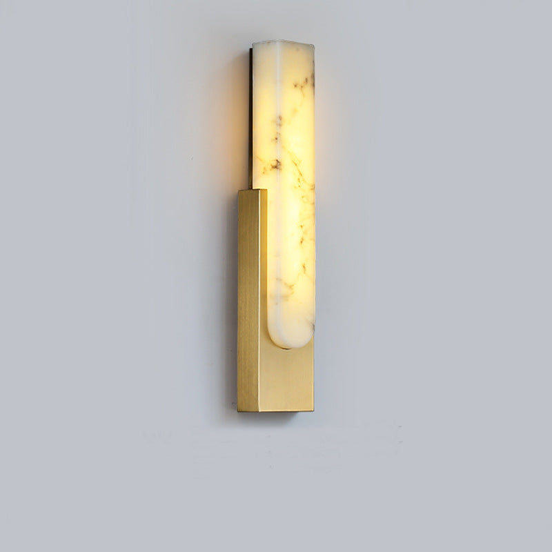 MarmorLuxe – Modern Marmor LED Vägglampa