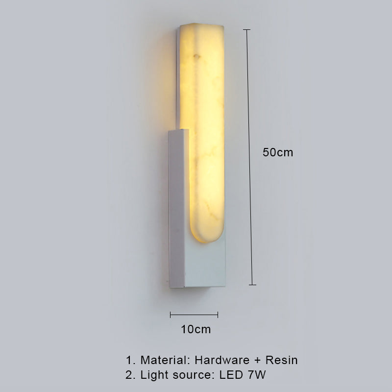 MarmorLuxe – Modern Marmor LED Vägglampa