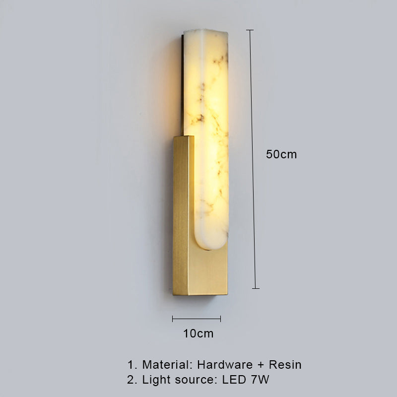 MarmorLuxe – Modern Marmor LED Vägglampa