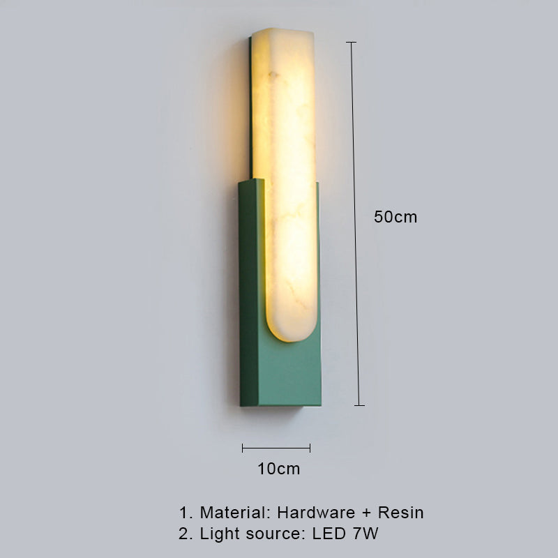 MarmorLuxe – Modern Marmor LED Vägglampa