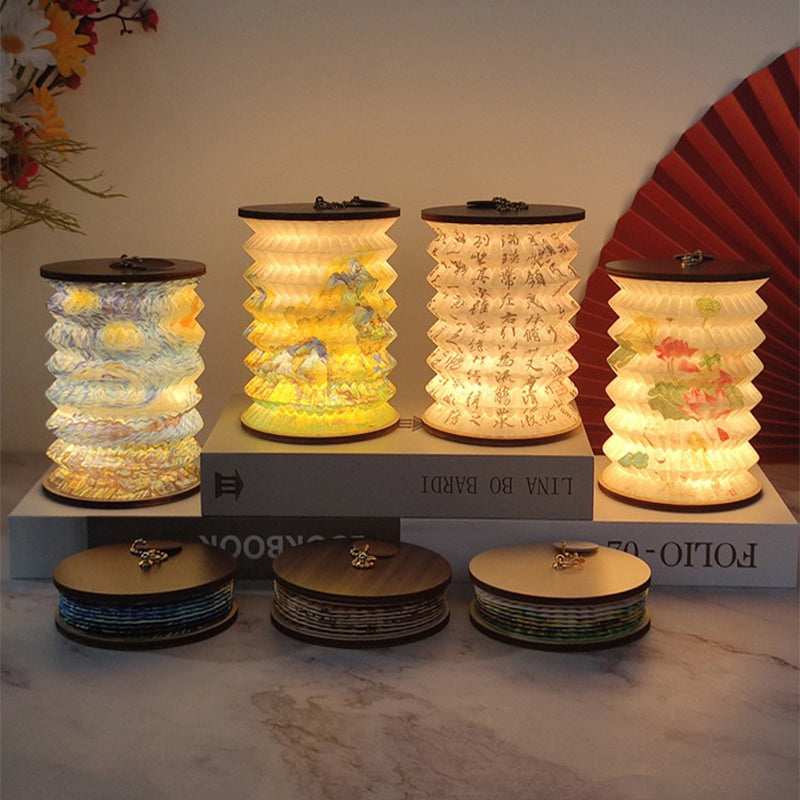 LumiLantern – Fällbar LED-lampa med kompakt design, bärbar dekorativ lampa
