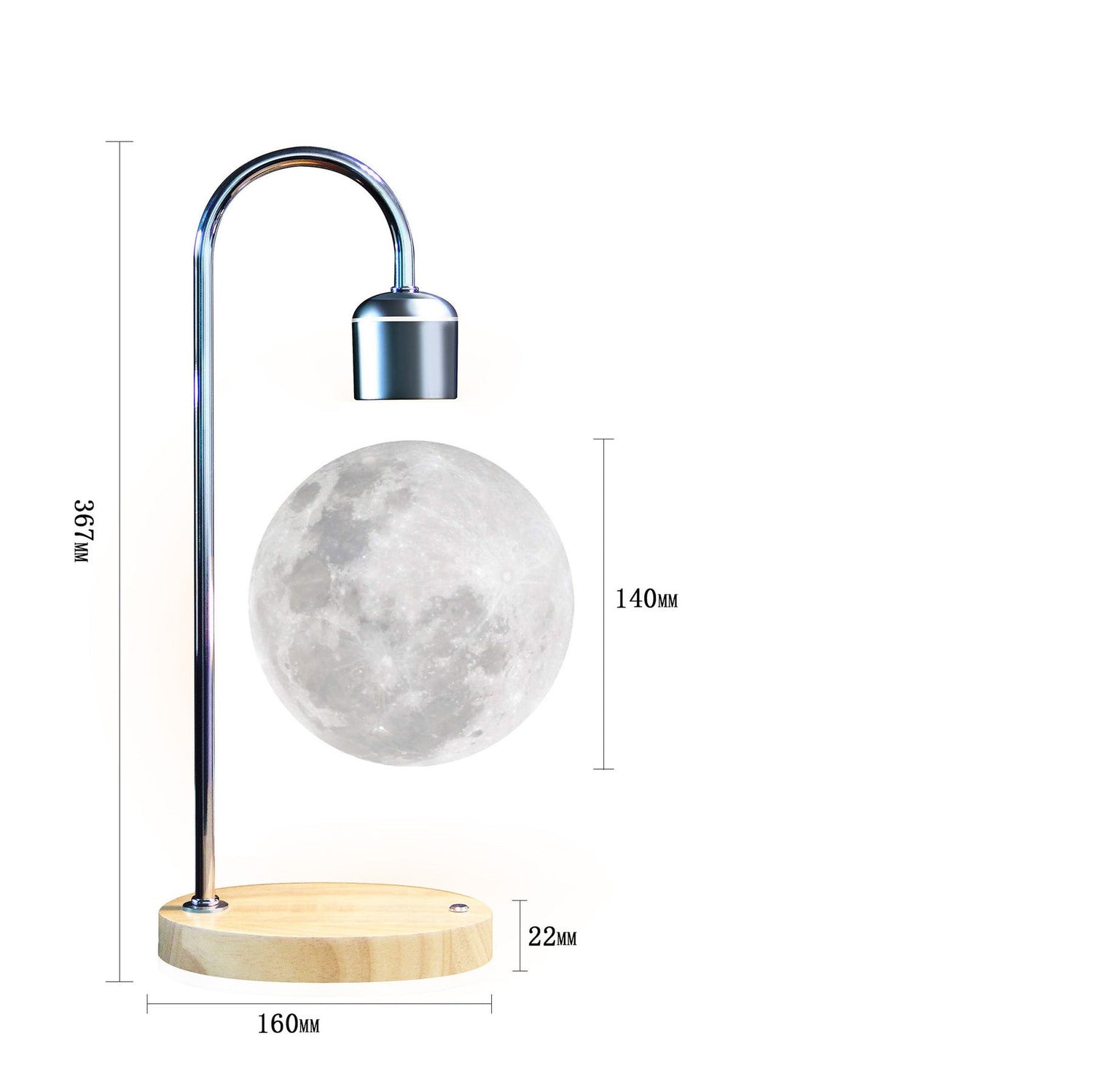 LumiMoon - Svävande 3D Månljus med LED-belysning