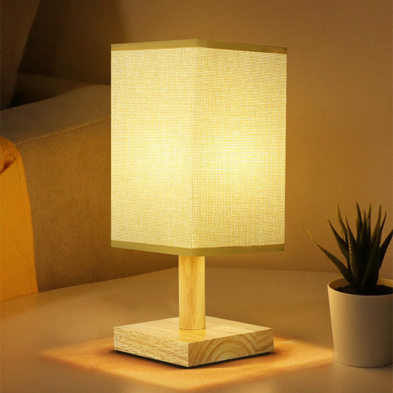 LuxeGlow - USB Bordslampa med Tygskärm – Modern LED Nattlampa