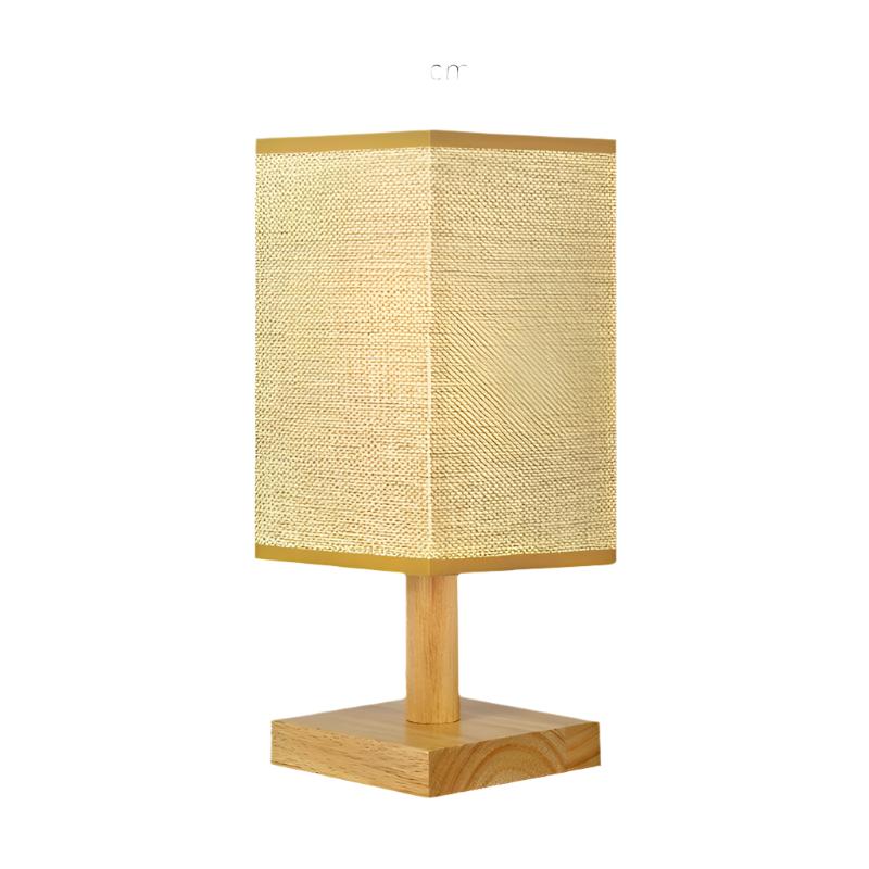 LuxeGlow - USB Bordslampa med Tygskärm – Modern LED Nattlampa