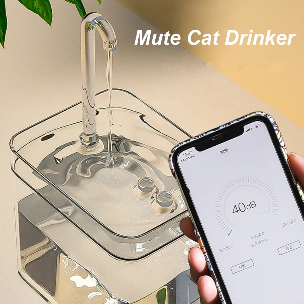 Ultra-tyst kattvattenfontän