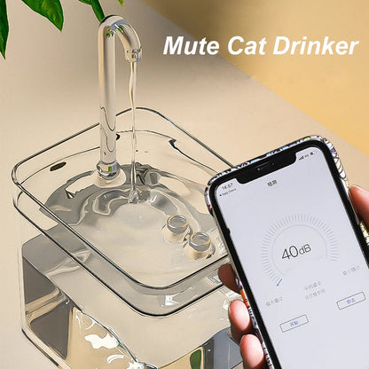 Ultra-tyst kattvattenfontän