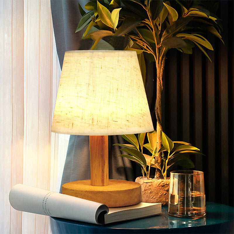 LumiWood - Dimbart LED Bordslampa i Trä för Sovrum &amp; Vardagsrum