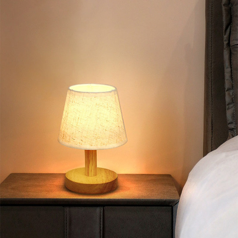 LumiWood - Dimbart LED Bordslampa i Trä för Sovrum &amp; Vardagsrum