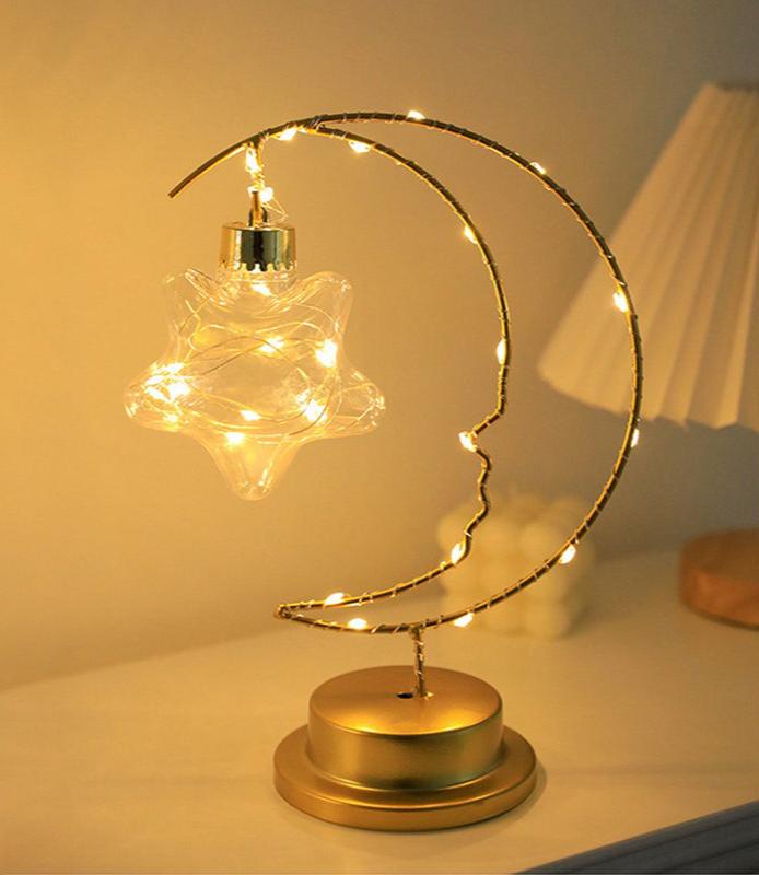 LunaGloed – Månen LED Dekorativ Nattlampa – Romantisk Bordslampa