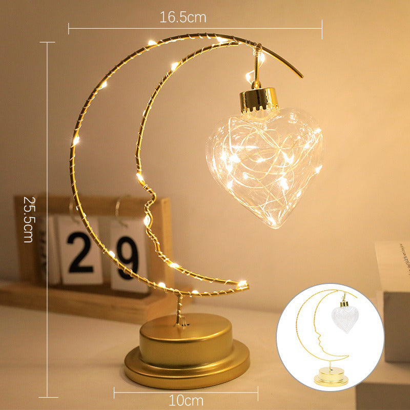 LunaGloed – Månen LED Dekorativ Nattlampa – Romantisk Bordslampa