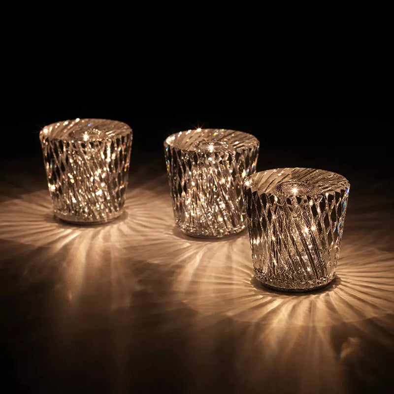CrystalGlow - Trådlampa i kristall med LED-belysning
