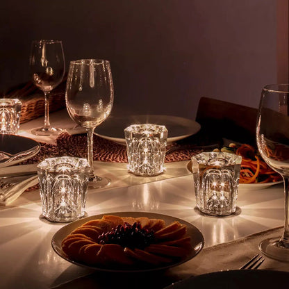 CrystalGlow - Trådlampa i kristall med LED-belysning