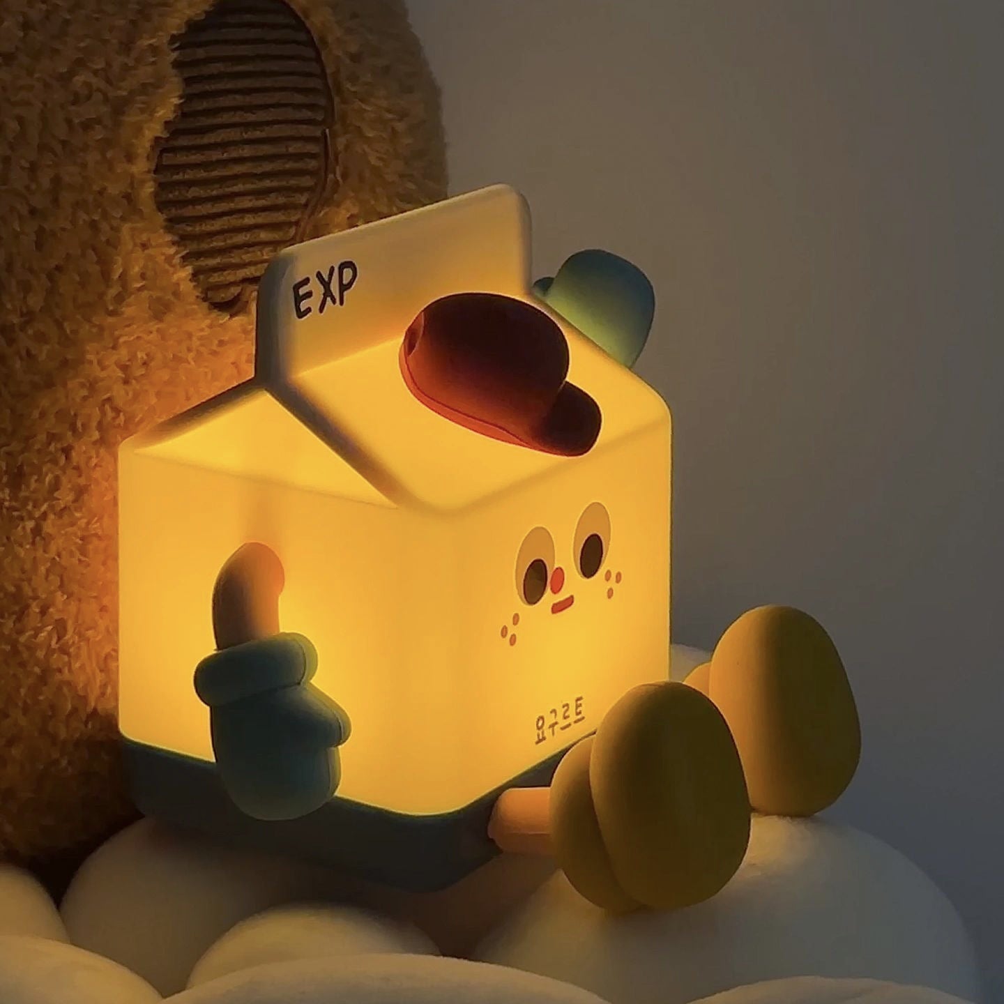 MilkGlow - LED nattlampa i mjölkpaketdesign, stämningsfull belysning för barnrum och sovrum