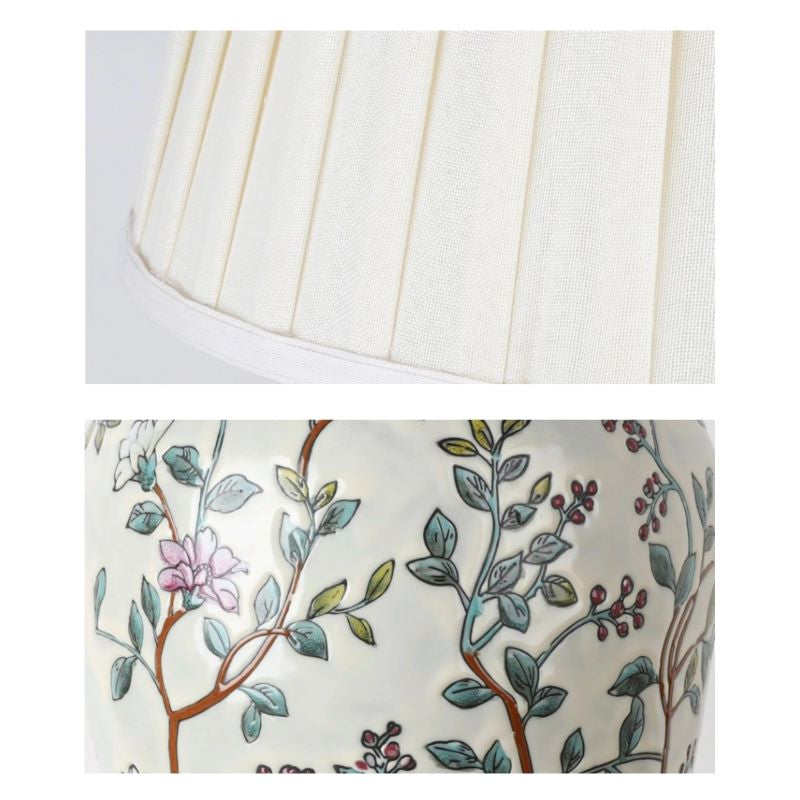 LumiCeram - Klassisk Keramisk Bordslampa för Stämningsfull Belysning i Vardagsrum & Sovrum