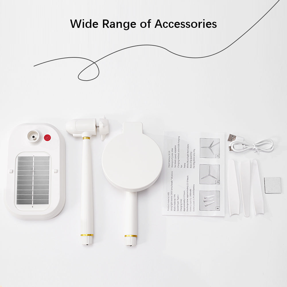 SolarBreeze - Solarlampa med Fläkt – Multifunktionell Bordslampa för Hemmet och Kontoret