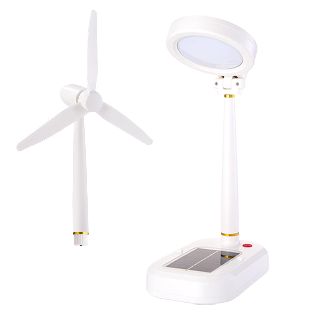 SolarBreeze - Solarlampa med Fläkt – Multifunktionell Bordslampa för Hemmet och Kontoret