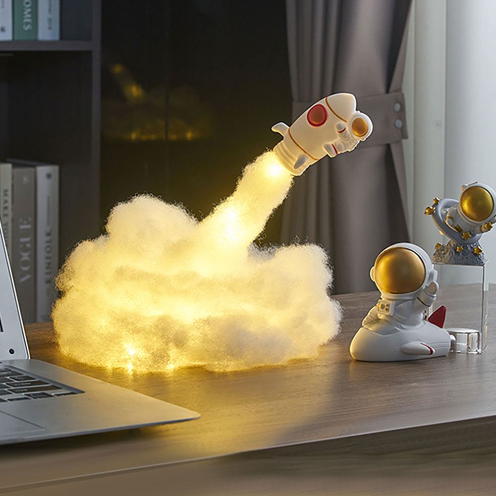 RocketGlow - Liten LED Raket Bordsbelysning för Barnrum &amp; Dekoration
