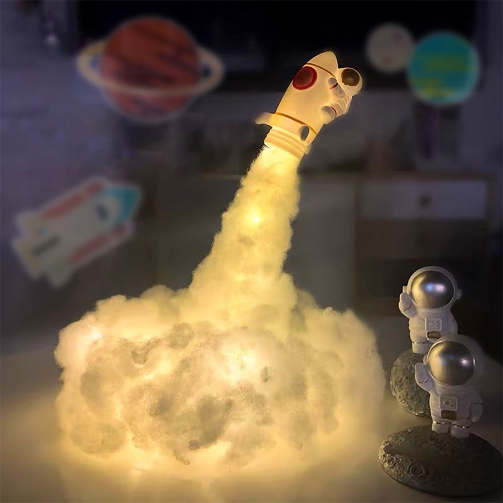 RocketGlow - Liten LED Raket Bordsbelysning för Barnrum &amp; Dekoration