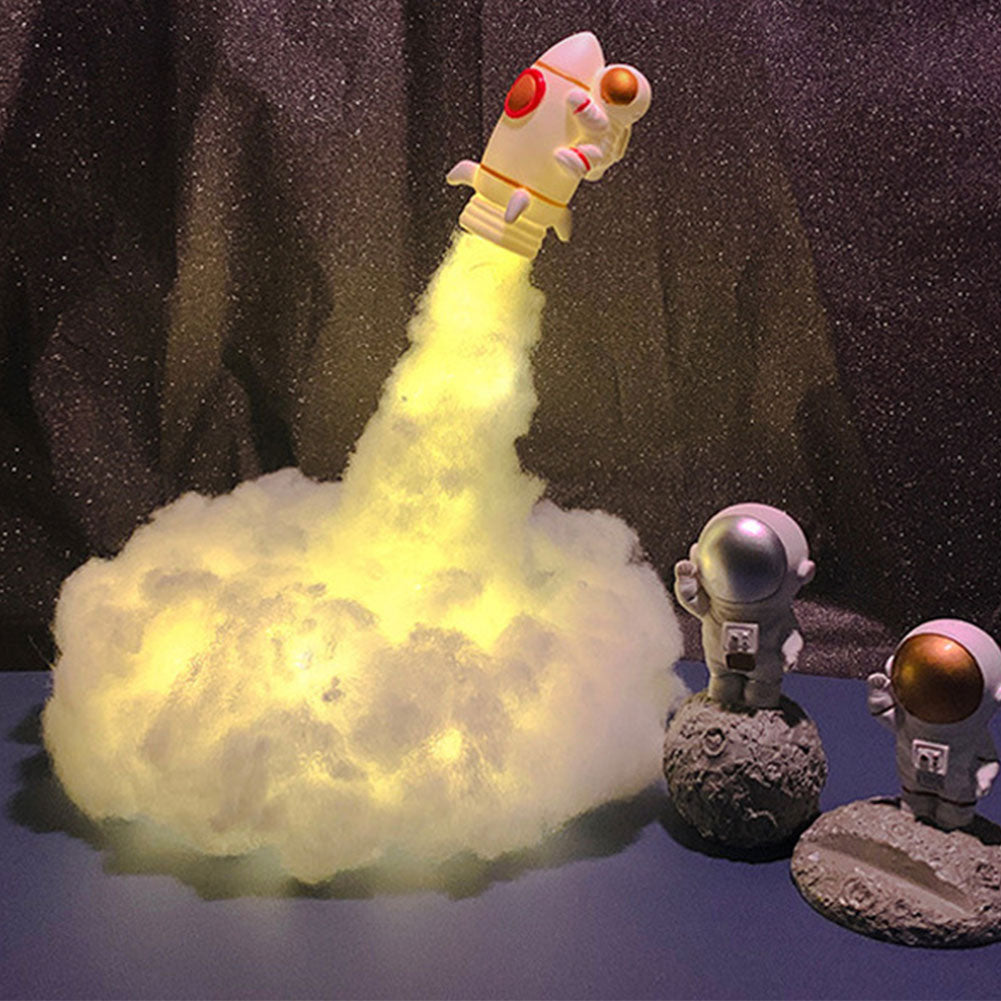 RocketGlow - Liten LED Raket Bordsbelysning för Barnrum &amp; Dekoration