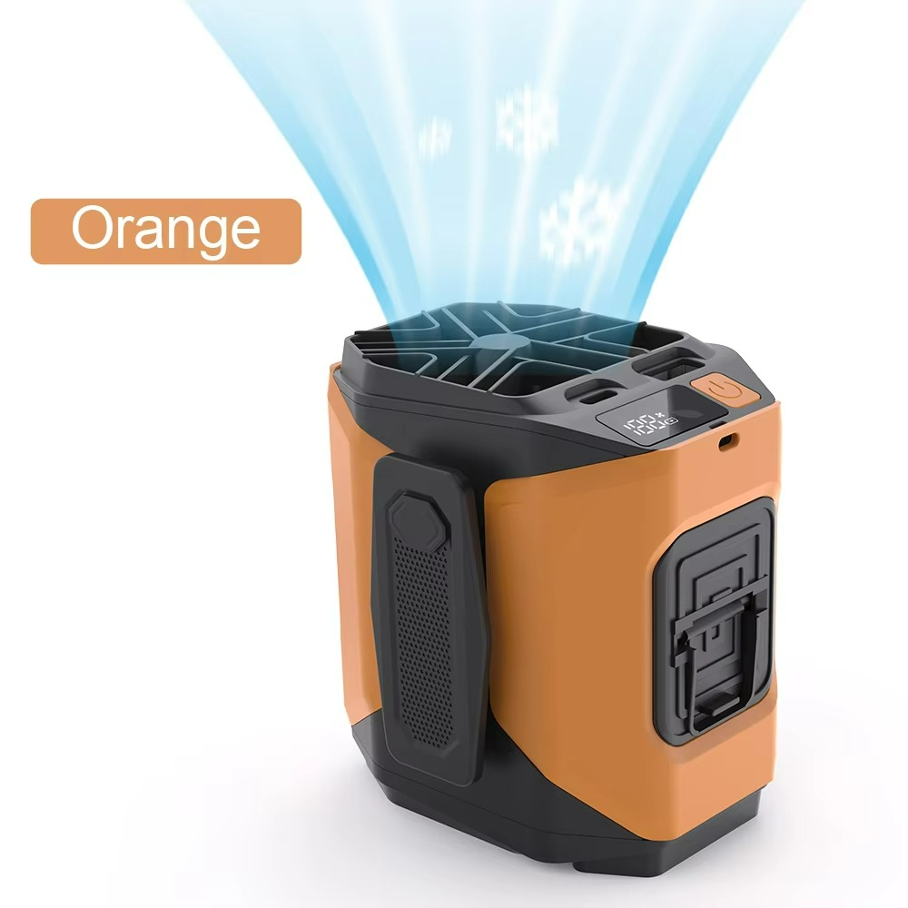 Carvallo Herrventilator Venturo Noble | 20.000 mAh Powerbank | Bälteklämma & LED-lampa | Kompakt 8,6 × 9,8 cm