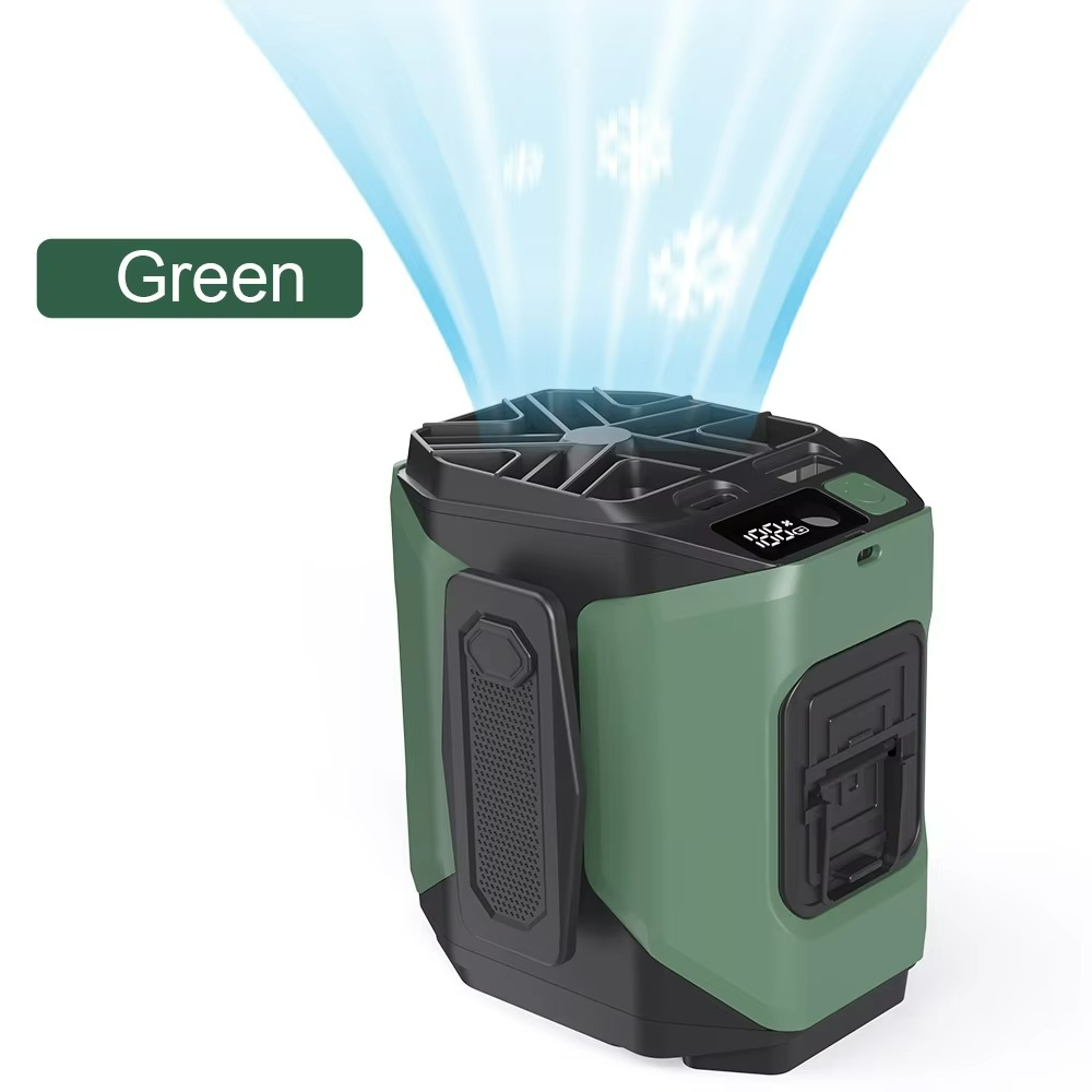 Carvallo Herrventilator Venturo Noble | 20.000 mAh Powerbank | Bälteklämma & LED-lampa | Kompakt 8,6 × 9,8 cm