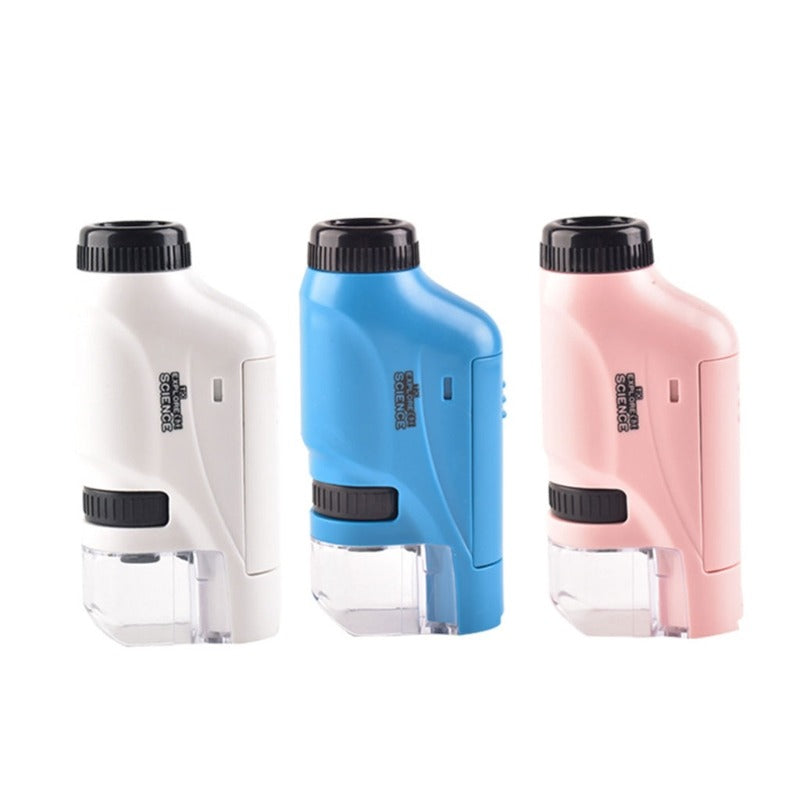 Utbildande vetenskapsleksak för barn med fickmikroskop