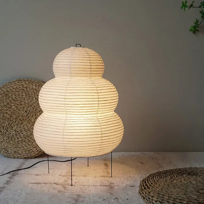 LumiZen – Japansk Pappers Taklampa i Retro Stil, Traditionell Belysning för Sovrum och Vardagsrum