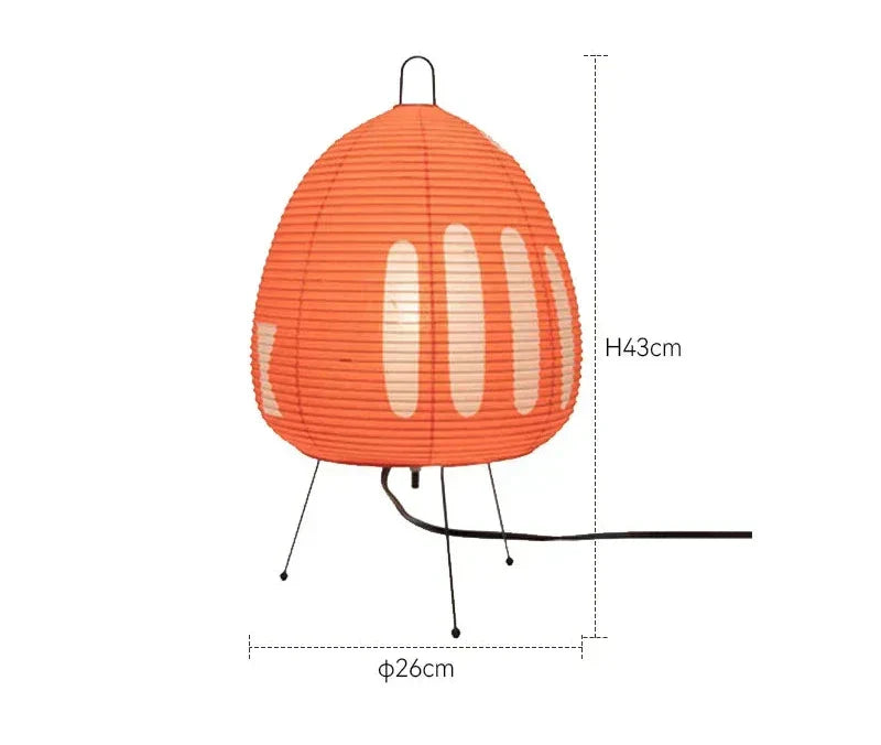 LumiZen – Japansk Pappers Taklampa i Retro Stil, Traditionell Belysning för Sovrum och Vardagsrum