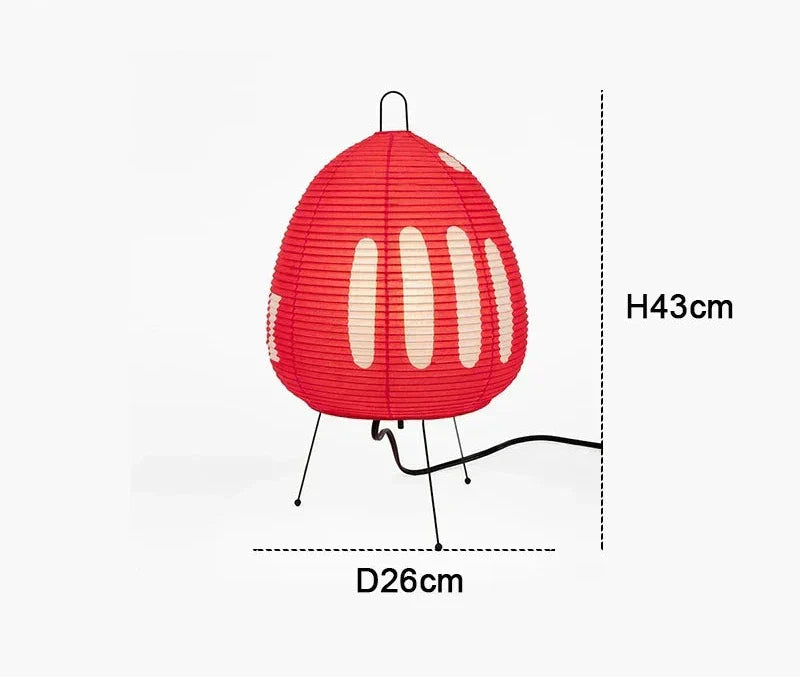 LumiZen – Japansk Pappers Taklampa i Retro Stil, Traditionell Belysning för Sovrum och Vardagsrum
