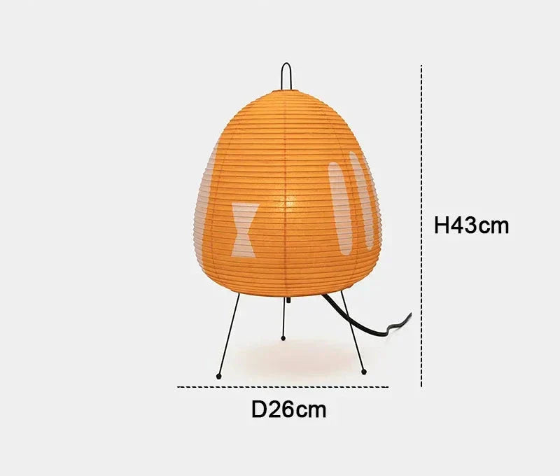 LumiZen – Japansk Pappers Taklampa i Retro Stil, Traditionell Belysning för Sovrum och Vardagsrum