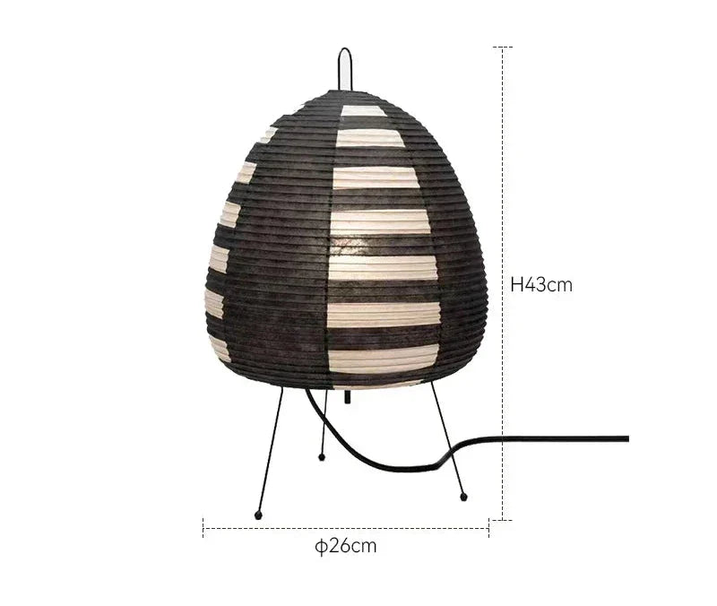 LumiZen – Japansk Pappers Taklampa i Retro Stil, Traditionell Belysning för Sovrum och Vardagsrum
