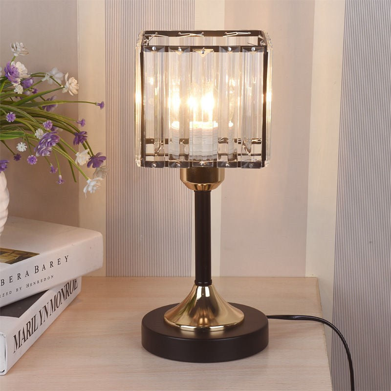 LumiGlow - Kristallbordslampa med Dimbar LED Ljus