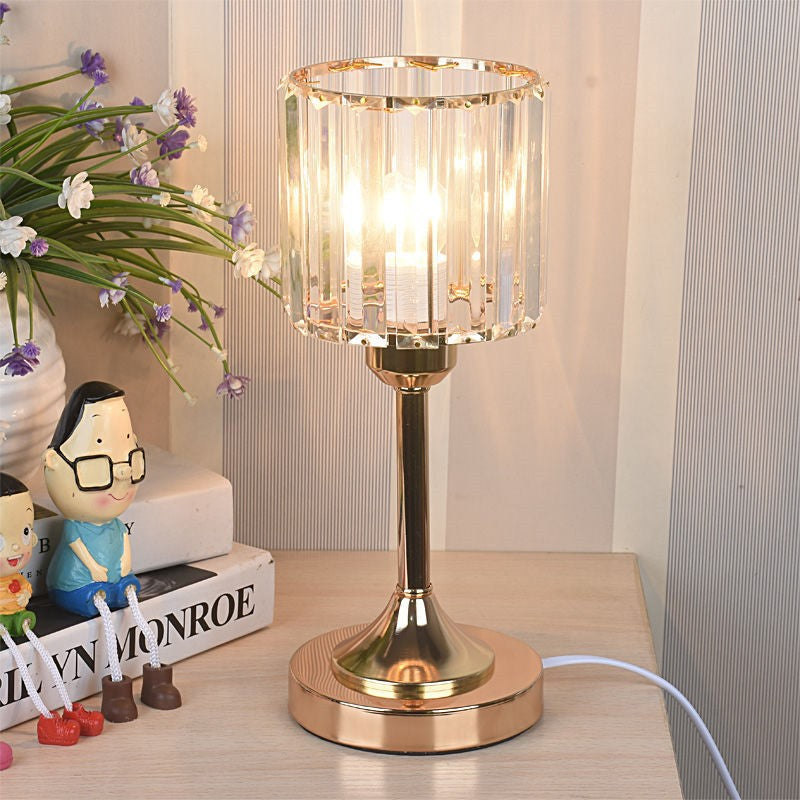 LumiGlow - Kristallbordslampa med Dimbar LED Ljus