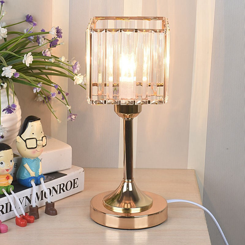 LumiGlow - Kristallbordslampa med Dimbar LED Ljus