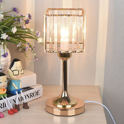 LumiGlow - Kristallbordslampa med Dimbar LED Ljus