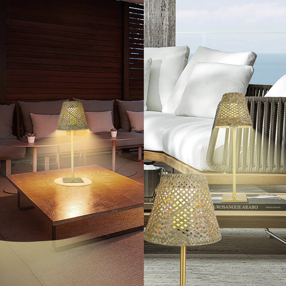 LumiTerras – Trådlös LED Bordslampa, Dimbar Utomhusbelysning för Terrass och Trädgård